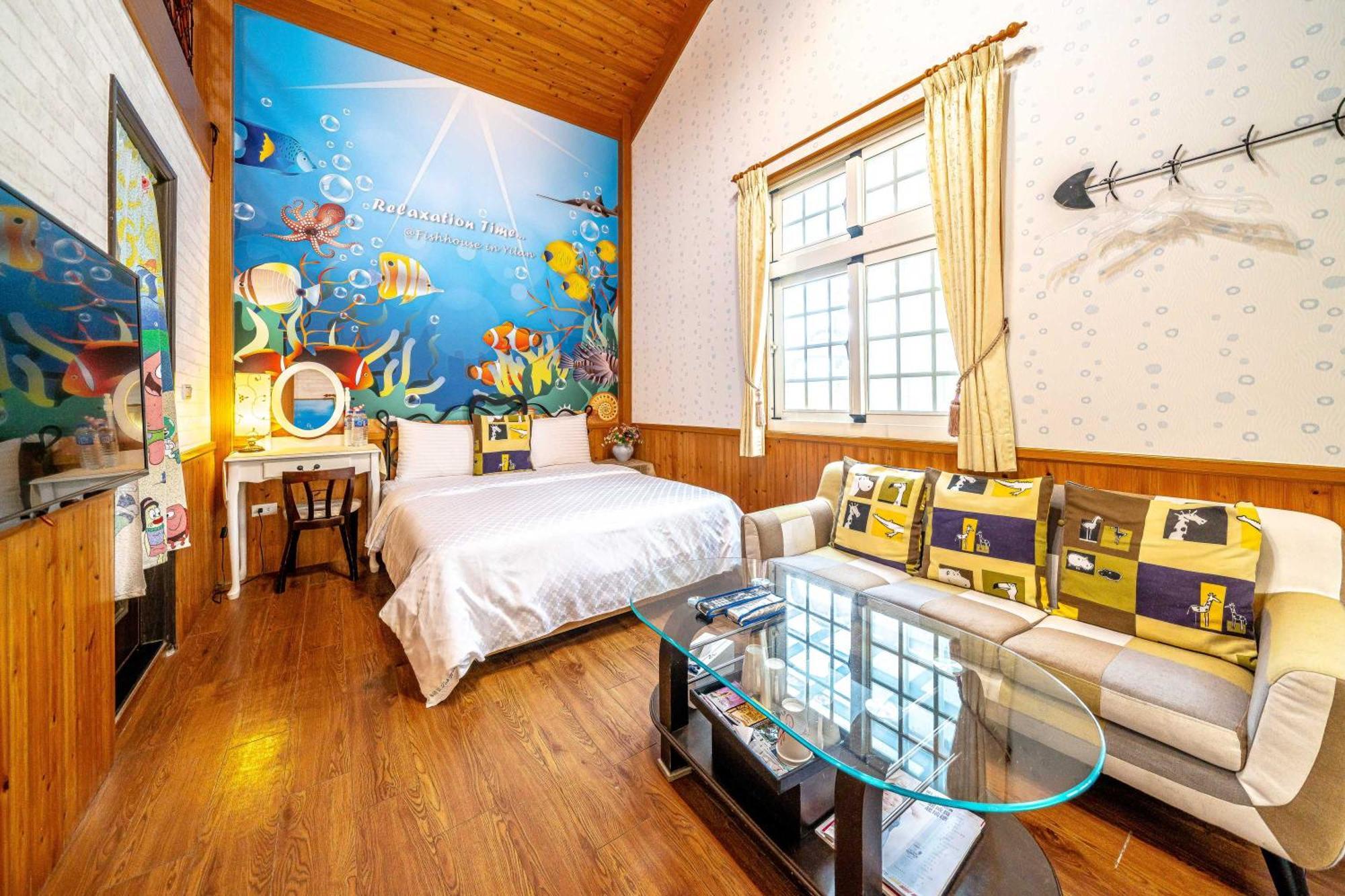 Ferienwohnung Fish House 宜蘭獨棟別墅 戲水池 生態diy 安農溪自行車 Dongshan  Exterior foto